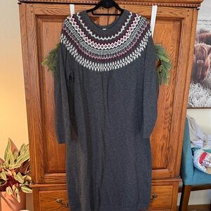 Fair Isle sweater dress